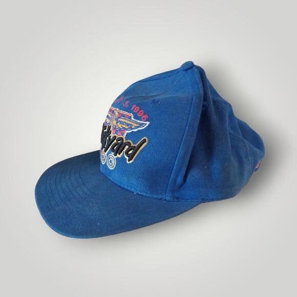 Vintage 1996 Brickyard 400 Snapback Hat Blue Top Of The World Indianapolis - Picture 2 of 6